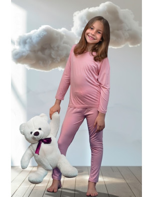 Super Soft and cool 12M-10Y Bamboo Pajamas Summer Children Sleepwear home wear Set Cozy PINK 